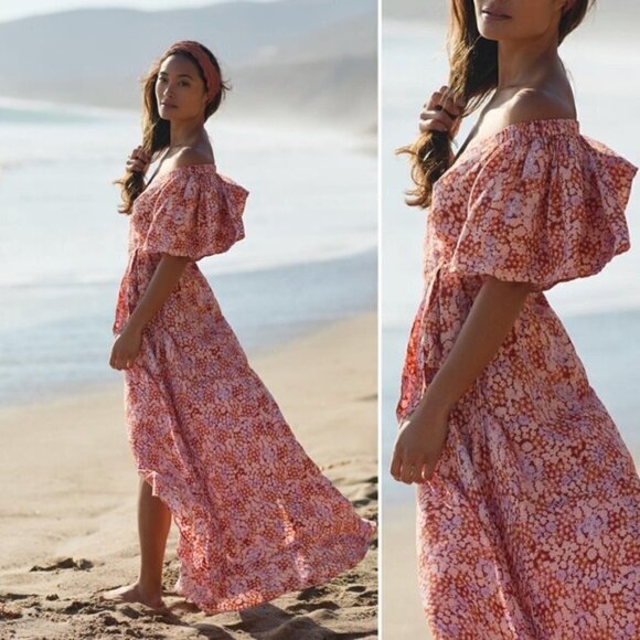 New L*Space Panama Lilly Of The Valley Wrap Maxi Dress/Swim Cover-Up NWT Medium - Picture 8 of 17